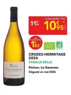 METRO Crozes-hermitage 2024 offre