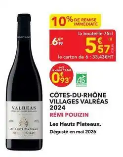 METRO Côtes-du-rhône villages valréas 2024 offre