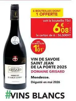 METRO Saint jean - vin de savoie de la porte 2025 offre