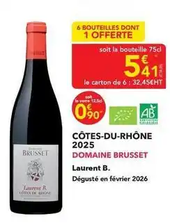 METRO Domaine brusset - côtes-du-rhône offre