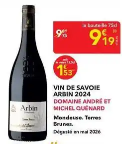 METRO Vin de savoie 2022 offre