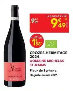 METRO Crozes-hermitage 2024 offre
