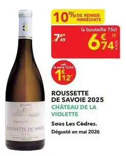 METRO Château - roussette de savoie 2025 offre