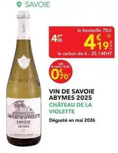 METRO Château - vin de savoie 2022 offre