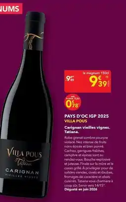 METRO Magnum - pays d'oc igp 2025 offre