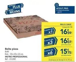 METRO Kraft - boîte pizza offre