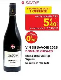METRO Vin de savoie 2025 offre