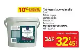 METRO Metro - tablettes lave-vaisselle offre