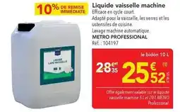 METRO Metro - liquide vaisselle machine offre