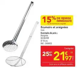METRO De buyer - ecumoirs et araignées offre