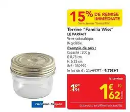 METRO Le parfait - terrine famila wis le parafi offre