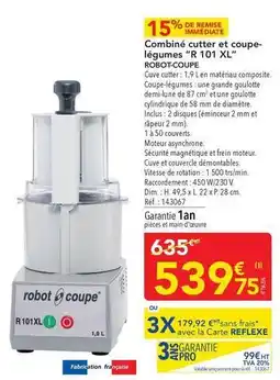 METRO Robot coupe - combiné cutter et coupe- légumes r 101 xl offre