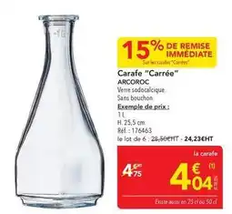 METRO Arcoroc - carafe carrée offre