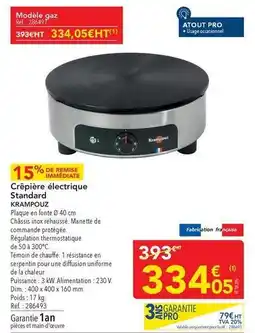METRO Krampouz - crêpière électrique standard offre