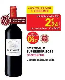 METRO Metro - bordeaux superieur 2023 offre