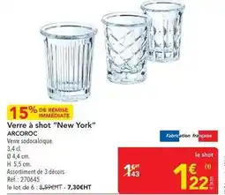 METRO Arcoroc - verre à shot new york offre