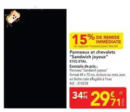 METRO Joyeux - panneaux et chevalets sandwich offre