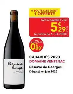 METRO Domaine ventenac - cabardes 2023 offre