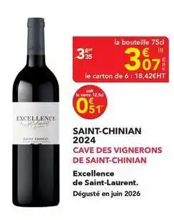 METRO Saint-chinian 2024 offre