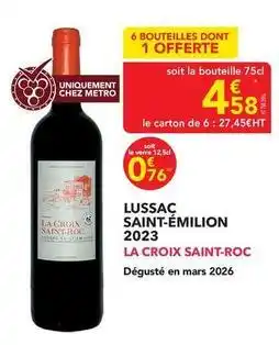 METRO Metro - lussac saint-émilion 2023 offre