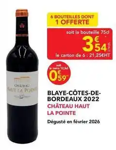 METRO Blaye-côtes-de- bordeaux 2022 offre