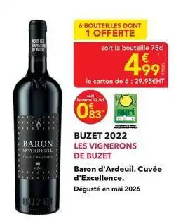 METRO Les vignerons de buzet - buzet 2022 offre