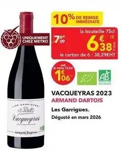 METRO Metro - vacqueyras 2023 offre