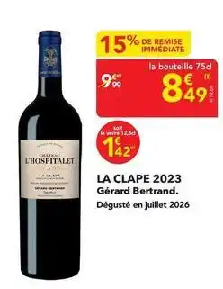 METRO Gérard bertrand - la clape 2023 offre