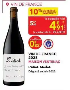METRO Maison ventenac - vin de france 2025 offre
