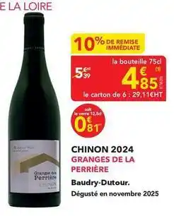 METRO Baudry-dutour - chinon 2024 granges de la perriere offre