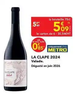 METRO Metro - la clape 2024 offre