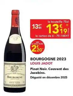 METRO Louis jadot - bourgogne 2023 offre