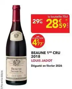 METRO Louis jadot - beaune 1er cru 2018 offre