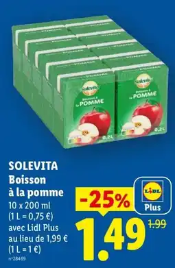 Lidl SOLEVITA Boisson à la pomme offre