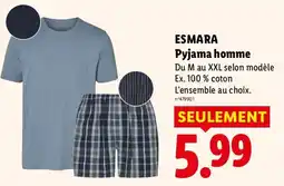 Lidl ESMARA Pyjama homme offre