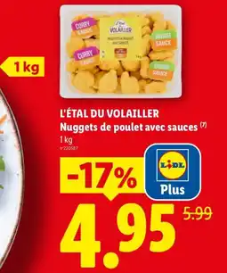 Lidl L'ÉTAL DU VOLAILLER Nuggets de poulet avec sauces offre