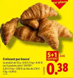 Lidl Croissant pur beurre offre