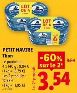 Lidl PETIT NAVIRE Thon offre