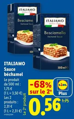 Lidl ITALIAMO Sauce béchamel offre