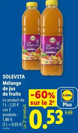 Lidl SOLEVITA Jus Multifruits offre