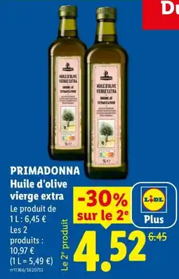 Lidl PRIMADONNA Huile d'olive vierge extra offre