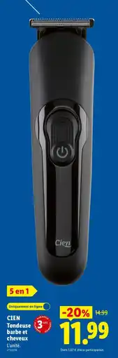 Lidl CIEN Tondeuse barbe et cheveux offre