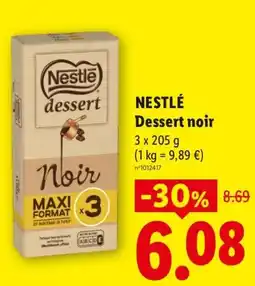 Lidl Nestlé dessert Noir offre