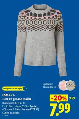 Lidl ESMARA Pull en grosse maille offre