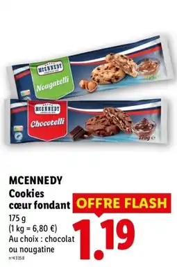 Lidl MCENNEDY Cookies cœur fondant offre