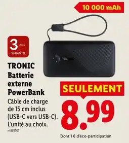 Lidl TRONIC Batterie externe PowerBank offre