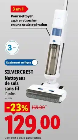 Lidl SILVERCREST Nettoyeur de sols sans fil offre