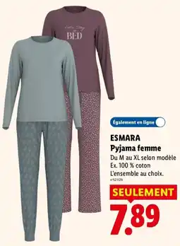 Lidl ESMARA Pyjama femme offre