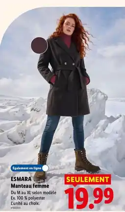 Lidl ESMARA Manteau femme offre