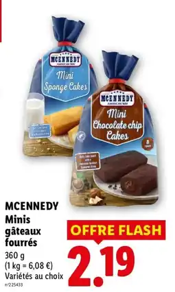 Lidl MCENNEDY Minis gâteaux fourrés offre